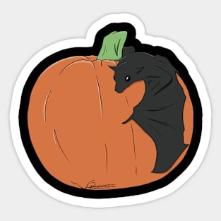 Bat Pumpkin Sticker